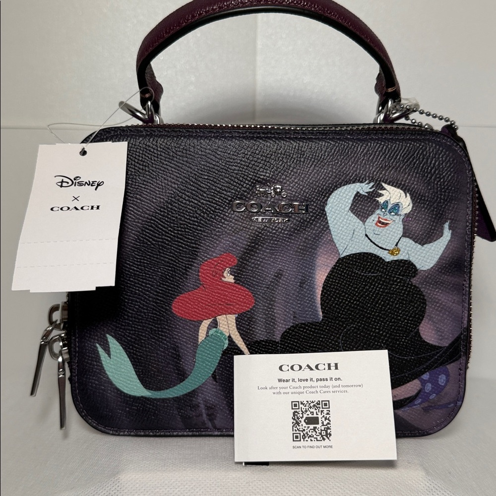 Disney x Coach Villains Ursula Ariel Box Crossbody Bag Little Mermaid NWT CC375 - Picture 14 of 16